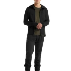 Icebreaker Quantum III LS Zip Hood Herre -Campingutstyr Salg 2024 0A59JX001 3