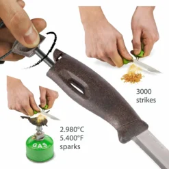 Light My Fire Fireknife 2-i-1 Kniv & Tennstål -Campingutstyr Salg 2024 13 swedish fireknife cocoshell how to