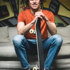 Organic Wool And Silk T-skjorte (Herre) -Campingutstyr Salg 2024 17 d6326b0fe3 t shirt red man northern playground 3 full