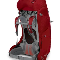 Osprey Ariel Plus 85 Fjellsekk Dame -Campingutstyr Salg 2024 Ariel Plus 85 S21 SideBack Carnelian Red web