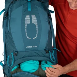 Osprey Atmos AG 65 Tursekk Herre -Campingutstyr Salg 2024 Atmos 65L S22 Detail13 VenturiBlue web 41f28396 b5f5 45bf 8d31 44c2887e3511