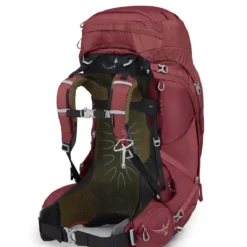 Osprey Aura AG 65 Tursekk Dame -Campingutstyr Salg 2024 AuraAG65 S22 SideBack BerrySorbetRed 10004011 web