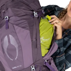 Osprey Aura AG 50 Tursekk Dame -Campingutstyr Salg 2024 AuraAG 50L S22 Detail14 EnchantmentPurple web