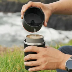 Klassic All-In-One Kaffebryggesett -Campingutstyr Salg 2024 Cafflano Klassic All In One Coffee Maker Kaffebryggesett vann og filter