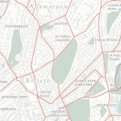 Sykkelkart Oslo (50 X 70 Cm) 5 Sykkelkart Oslo (50 X 70 Cm) -Campingutstyr Salg 2024 Dapa Maps Sykkelkart Oslo detalj