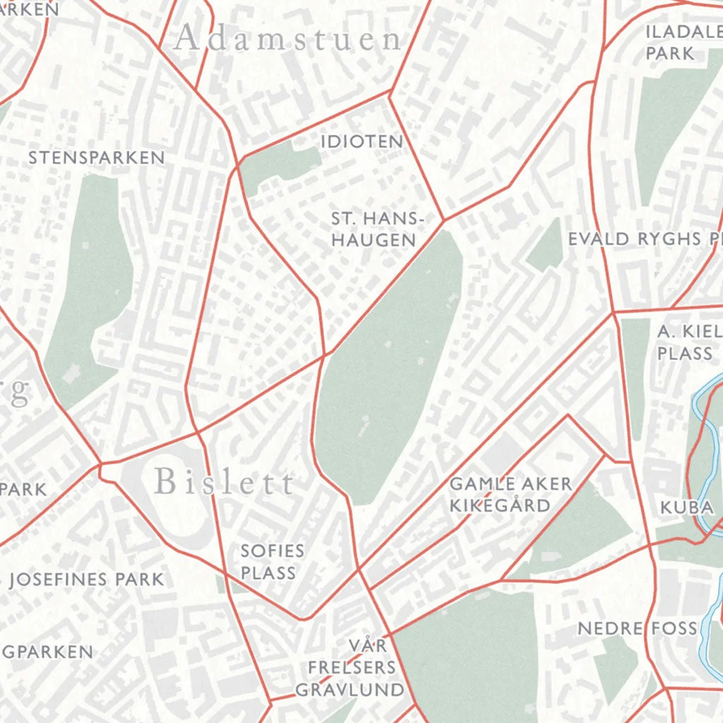 Sykkelkart Oslo (50 X 70 Cm) 4 Sykkelkart Oslo (50 X 70 Cm) - Bilde 2