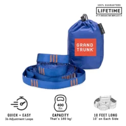 Opphengstau Til Hengekøye -Campingutstyr Salg 2024 Grand Trunk Straps Opphengstau Blue