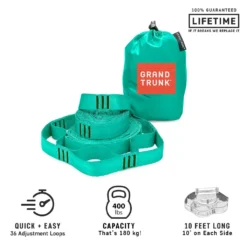Opphengstau Til Hengekøye -Campingutstyr Salg 2024 Grand Trunk Straps Opphengstau Teal