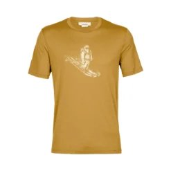 Icebreaker Tech Lite II SS T-skjorte (Herre) - Skiing Yeti -Campingutstyr Salg 2024 Icebreaker Tech Lite II SS T skjorte Herre Clove Skiing Yeti