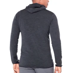 Icebreaker Descender LS Zip Hettegenser (Herre) -Campingutstyr Salg 2024 Icebreaker Descender LS Zip Hood Hettegenser Herre modell bak