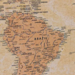 World Map Canvas (75 X 50 Cm) - Whisky -Campingutstyr Salg 2024 Miss Wood World Map Canvas 75x50 Whisky Sor Amerika detalj