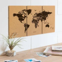 Woody Map (Puzzle Edition) Korktavle - Medium -Campingutstyr Salg 2024 Miss Wood Woody Map Puzzle Edition korketavle Medium Black