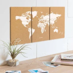 Woody Map (Puzzle Edition) Korktavle - Medium -Campingutstyr Salg 2024 Miss Wood Woody Map Puzzle Edition korketavle Medium White