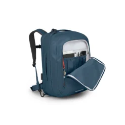 Osprey Transporter Global Carry-On Bag -Campingutstyr Salg 2024 Osprey Transporter Global Carry On Bag Venturi Blue frontlomme