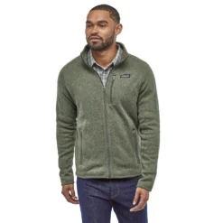 Patagonia Better Sweater Jacket Fleecejakke (Herre) -Campingutstyr Salg 2024 Patagonia Better Sweater Jacket Fleecejakke Herre Industrial Green Modell Front
