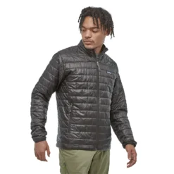 Patagonia Nano Puff Jacket (Herre) -Campingutstyr Salg 2024 Patagonia Nano Puff Syntetisk Dunjakke Herre Black modell front