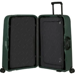Samsonite Magnum Eco Trillekoffert (76 Cm) -Campingutstyr Salg 2024 Samsonite Magnum Eco Trillekoffert 76cm Forest Green aapen innsiden