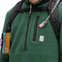 Mountain Fleece Pullover Herre -Campingutstyr Salg 2024 Topo Mountain Fleece Pullover Herre Forest detalj front