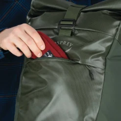 Osprey Transporter Roll Top -Campingutstyr Salg 2024 Transporter RollTop F21 Detail8 HaybaleGreen web