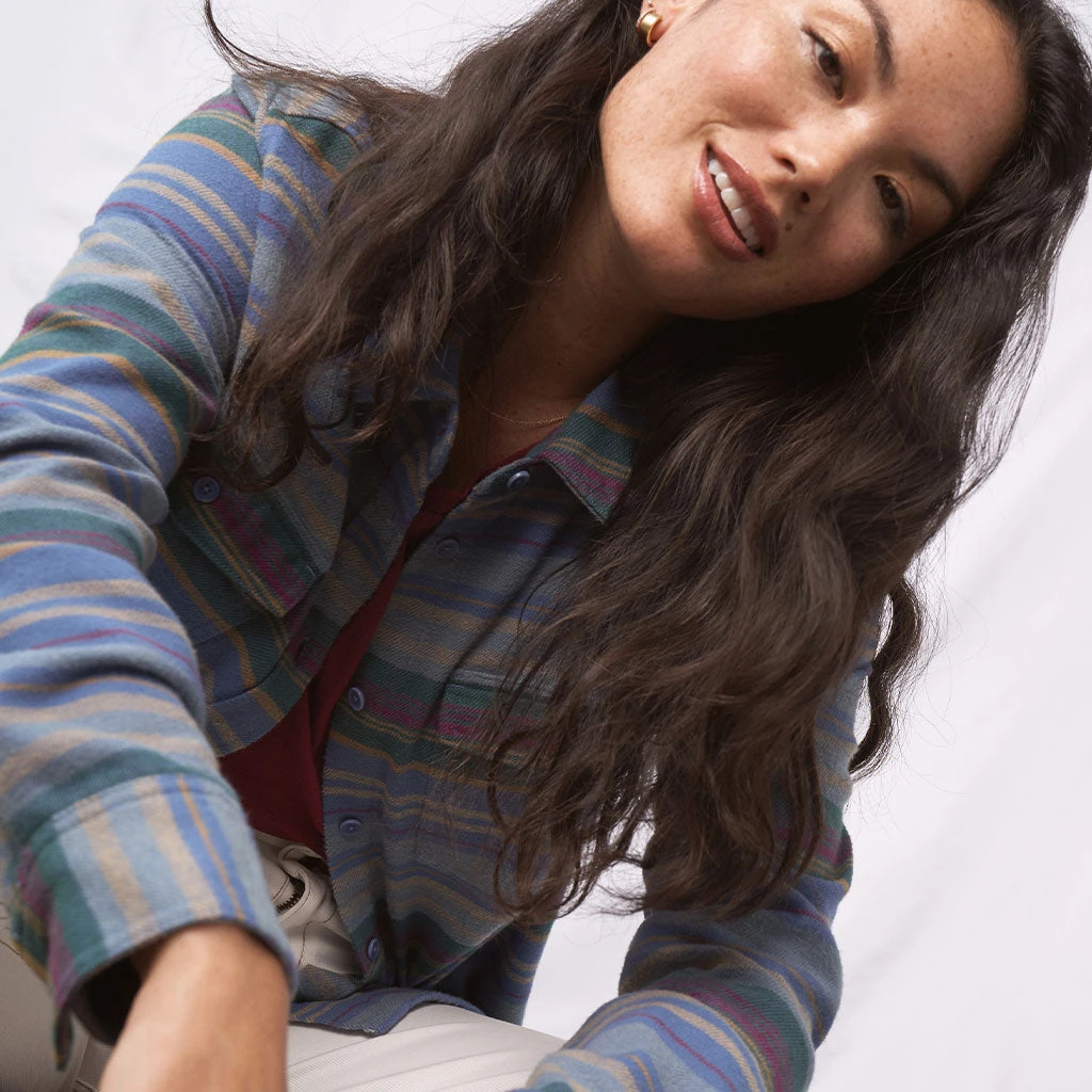 United By Blue Responsible Flanellskjorte - Pacific-Stripe (Dame) 4 United By Blue Responsible Flanellskjorte - Pacific-Stripe (Dame) - Bilde 2