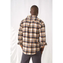 United By Blue Responsible Flanellskjorte - Egret (Herre) -Campingutstyr Salg 2024 United By Blue Responsible Flanellskjorte Herre Egret modell bak