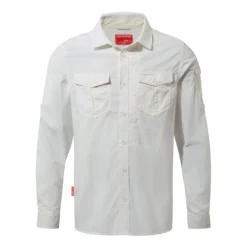 Craghoppers Nosilife Adventure II LS Shirt -Campingutstyr Salg 2024 Web version CMS605 3ER OpticWhite 1