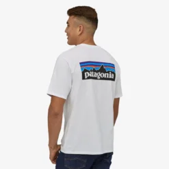 Patagonia P-6 Logo Responsibili-Tee Herre -Campingutstyr Salg 2024 gray 6